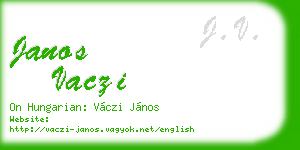 janos vaczi business card