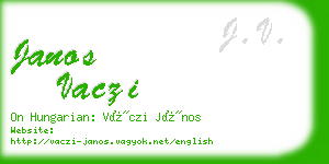 janos vaczi business card